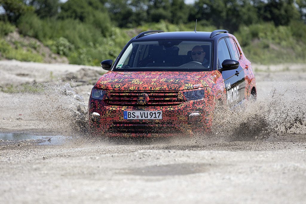 VW T-Cross prototype action shot