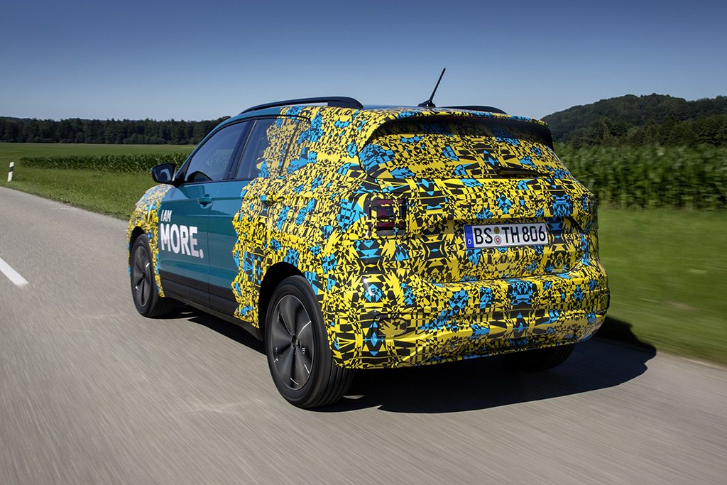 VW T-Cross prototype rear three quarters