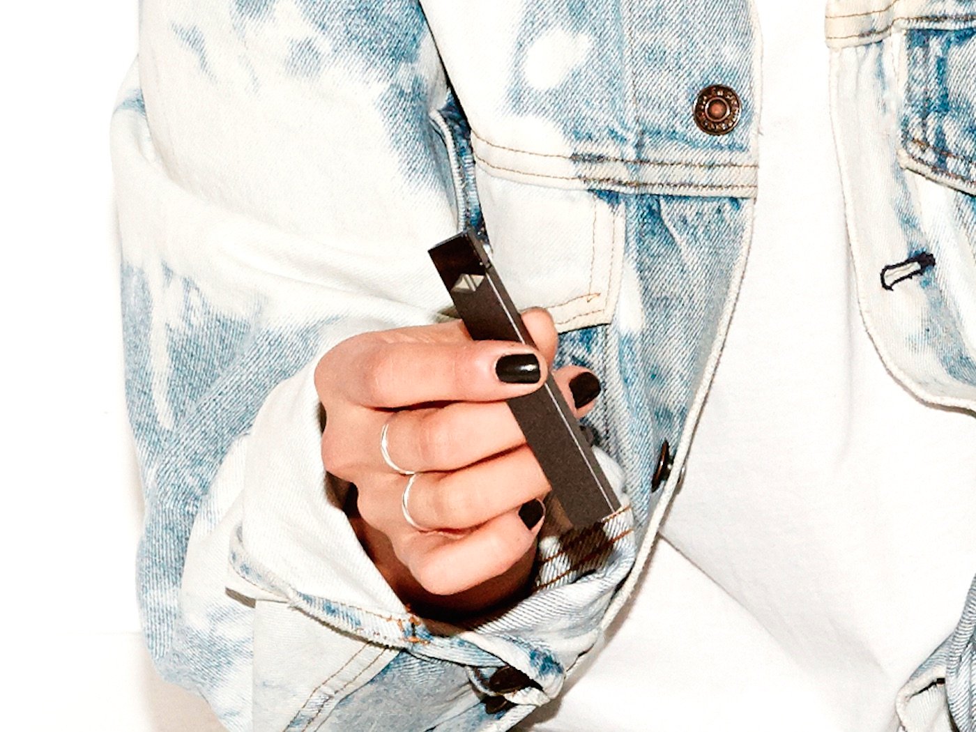 JUUL In Hand Female Denim Jacket copy