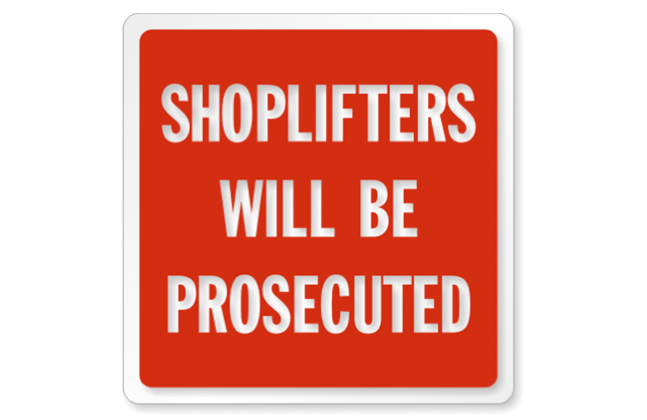 Shoplifter signage | Shopify Retail