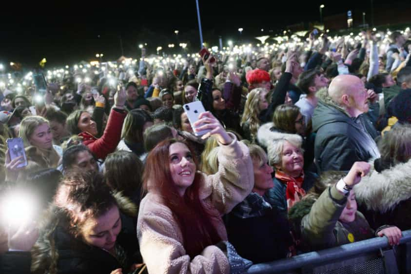 Meadowhall Lights Switch On......Pic Steve Ellis