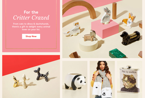 Modcloth gift guide | Shopify Retail blog